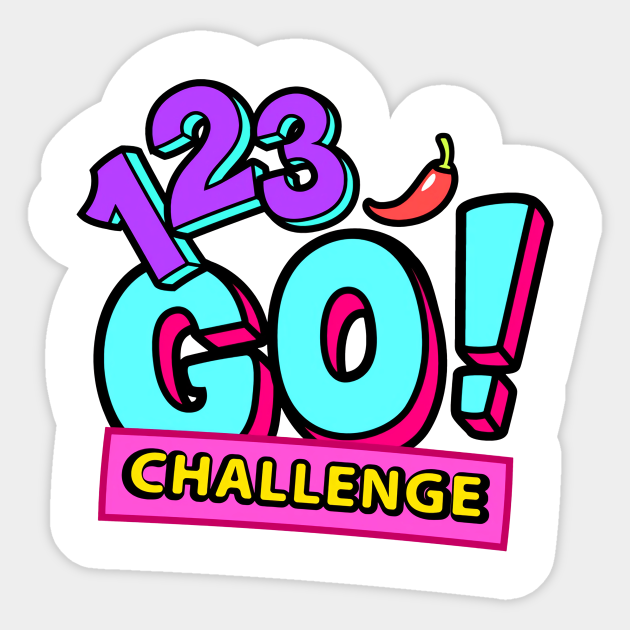 123 Go Challenge 123 Go Challenge Sticker TeePublic